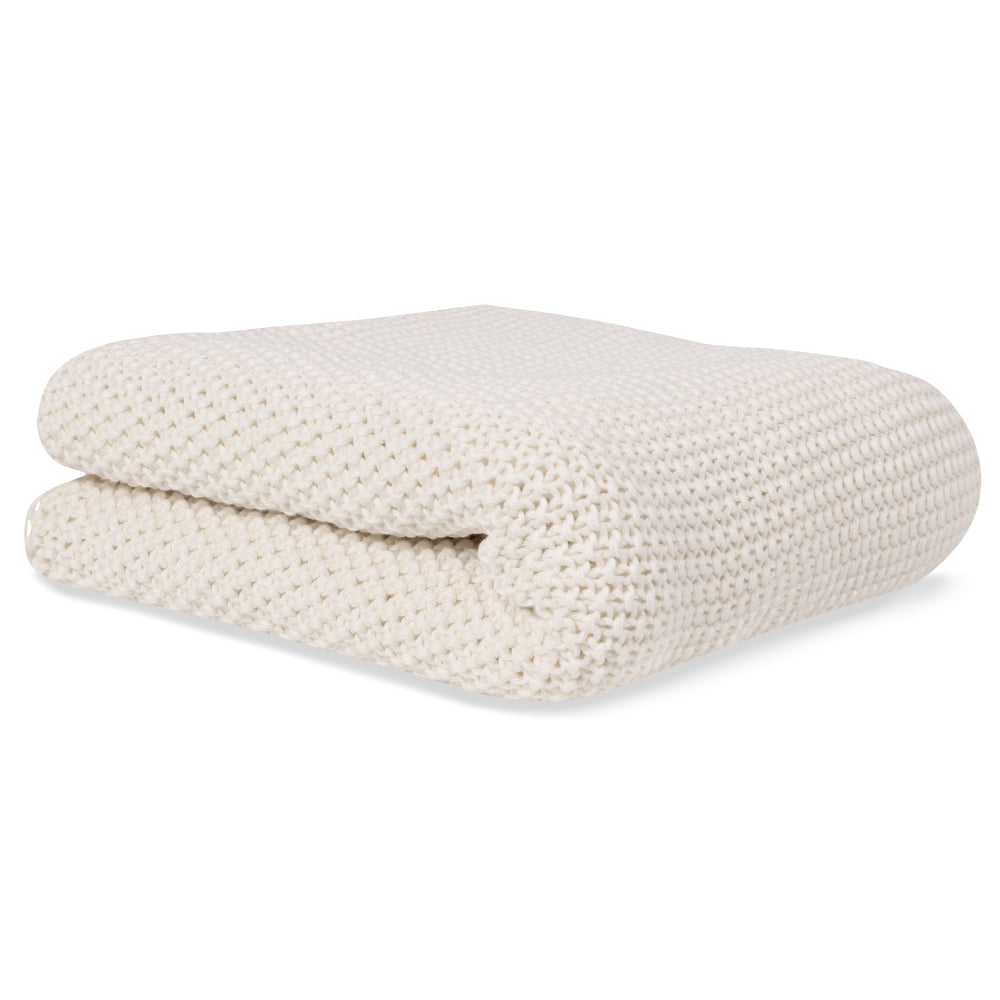 Knitted blanket in organic cotton